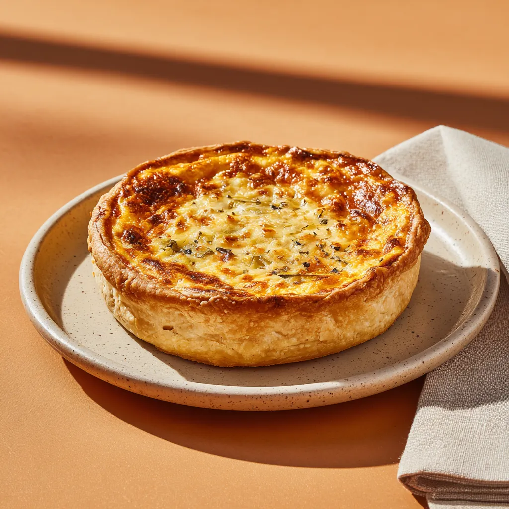 Quiche au poireaux et emmental