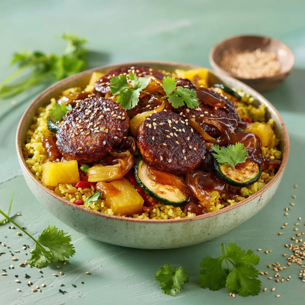 Galette de haricot azuki au caramel et sésameriz cantonais