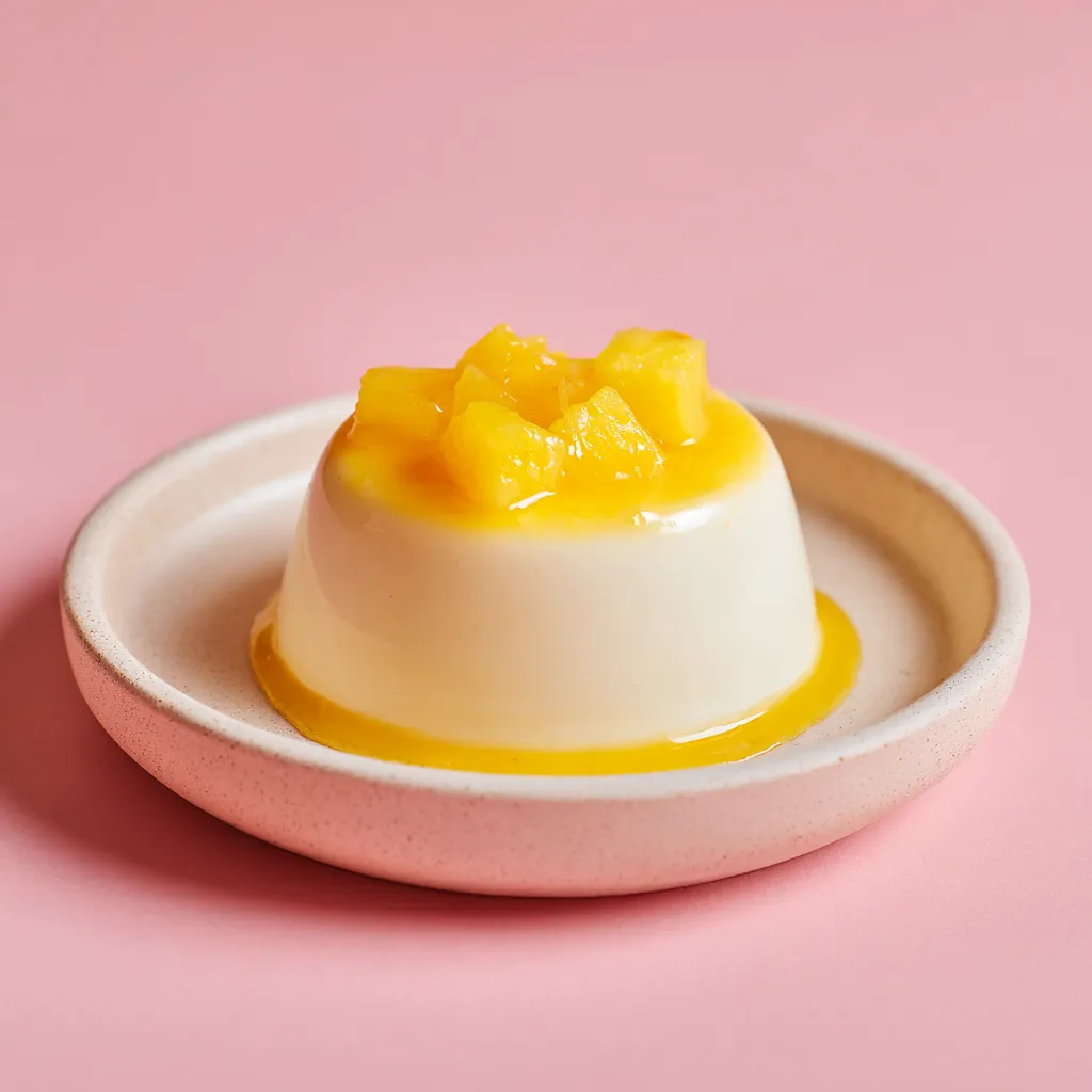 Panna Cotta coco, coulis d'ananas