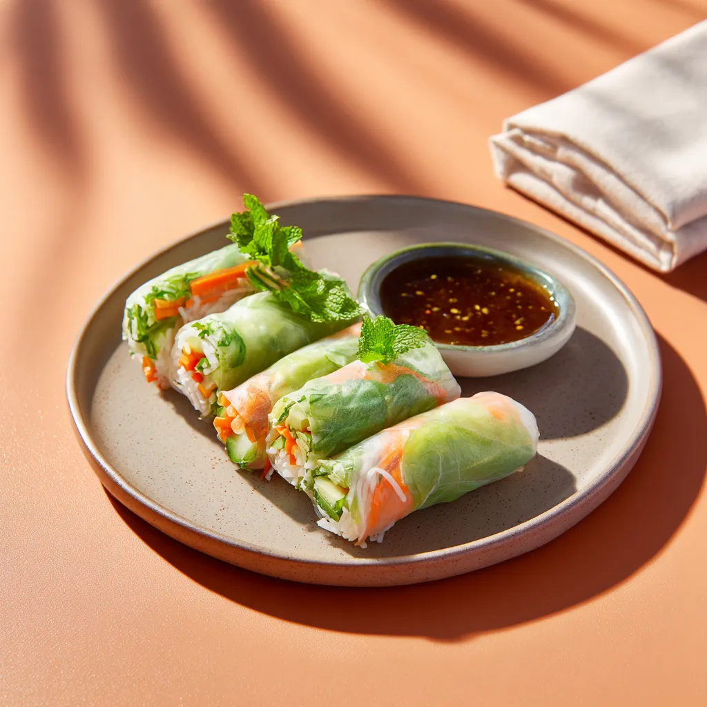 Rouleau de printemps sauce asiatique