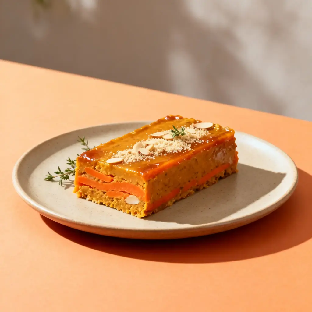 Terrine de carottes à la poudre d 'amandes