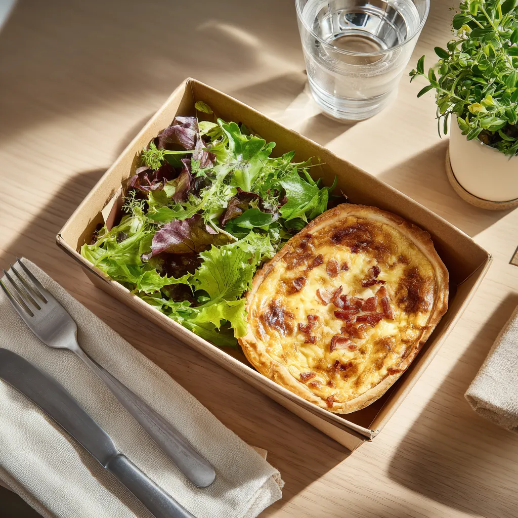 Quiche au  chèvre et lardons